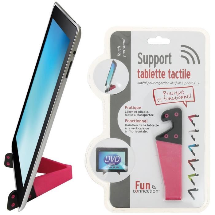 Support tablette et ipad tactile pliable rose