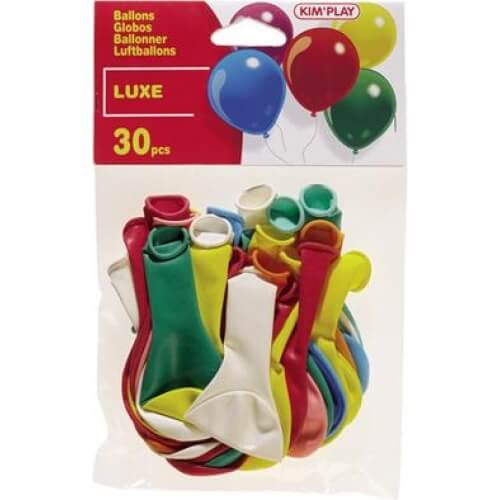 Gros lot 30 Ballons Anniversaire 20 ans, Diam. 28 cm, Coloris métalliques  aléatoires - Ballon baudruche - Creavea