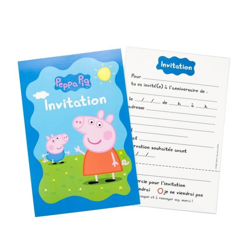 Cartes Peppa Pig pour anniversaire