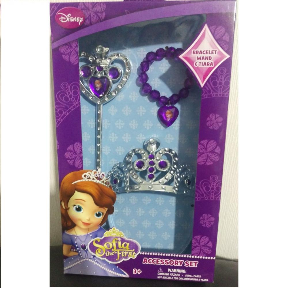 Accessoires enfant sofia la princesse disney couronne bracelet et baquette
