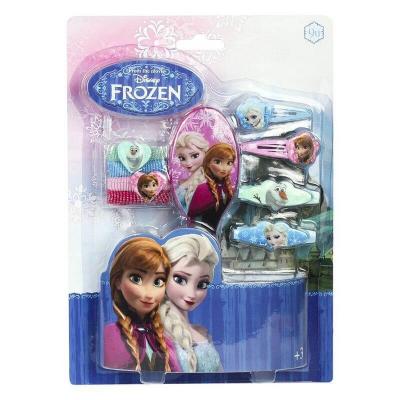 Kit accessoires pour cheveux avec brosse La reine des neiges