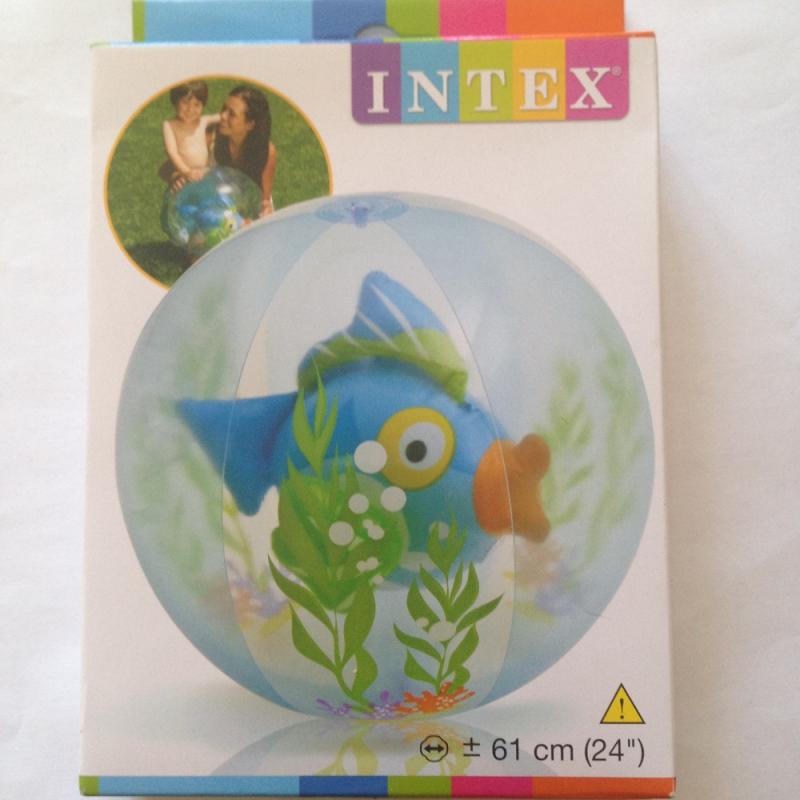 BALLON GONFLABLE INTEX IMPRIMÉ POISSON, FRUIT, ANIMEAUX MER