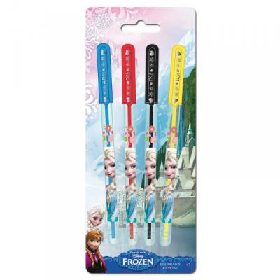 4 stylos à gel pailleté Frozen la reine des neiges