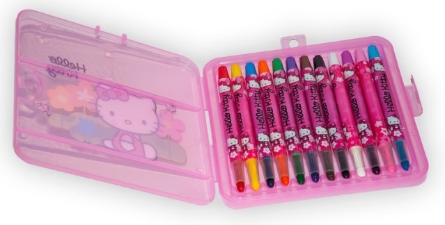 Boite de 12 crayons gras hello kitty 1 600