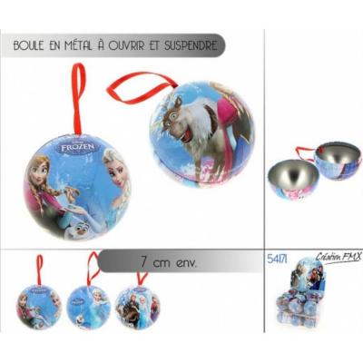 Boule la reine des neiges pour sapin de noël en métal idée cadeau décoration noël