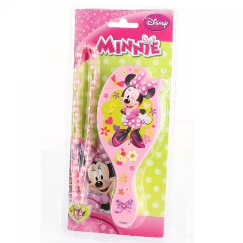 Le plaisir de faire un beau cadeau fille avec la brosse à cheveux Minnie et son collier