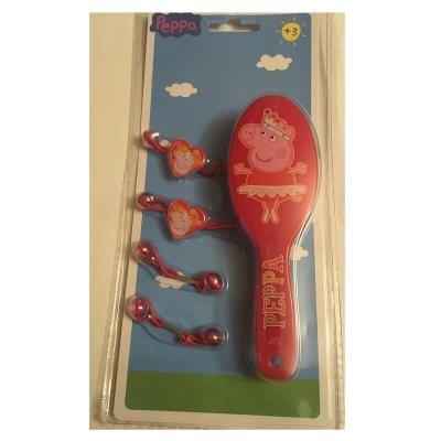 Set brosse à cheveux Peppa Pig et 4 accessoires