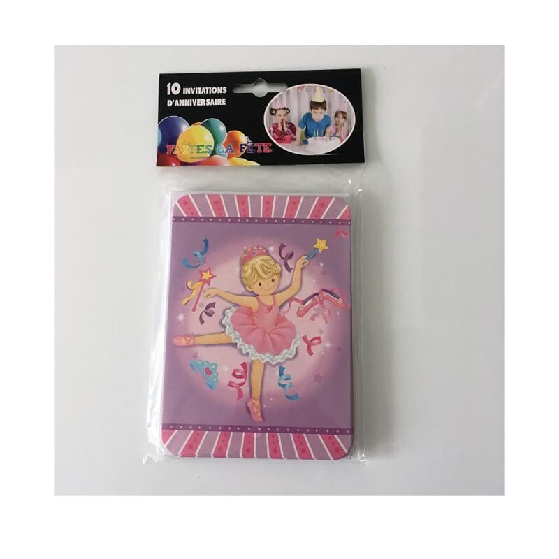 Cartes danseuse invitation anniversaire 3524710136622