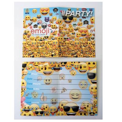 Cartes emoji invitation anniversaire ou fete