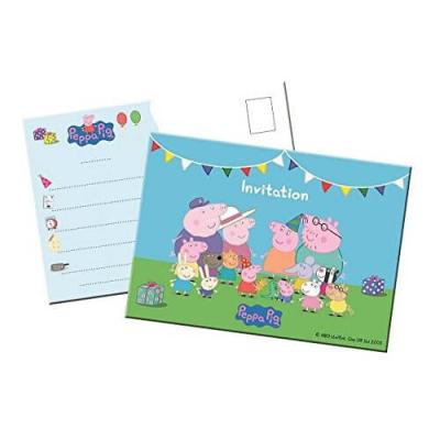 Cartes d'invitation Peppa Pig ™ - Lot de 8 cartes