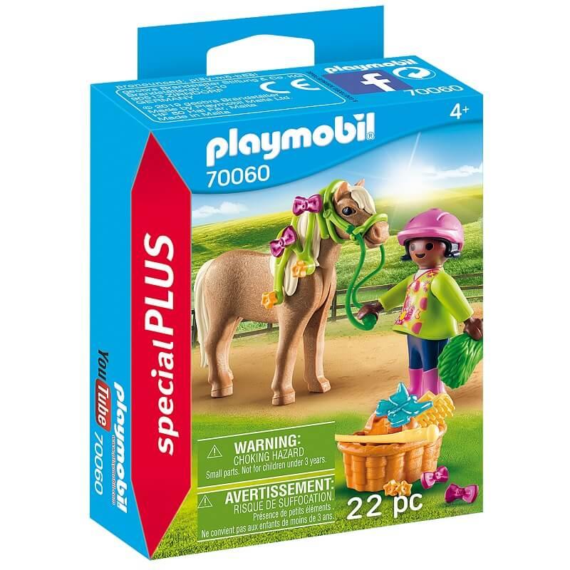 Cavalière et son poney Playmobil