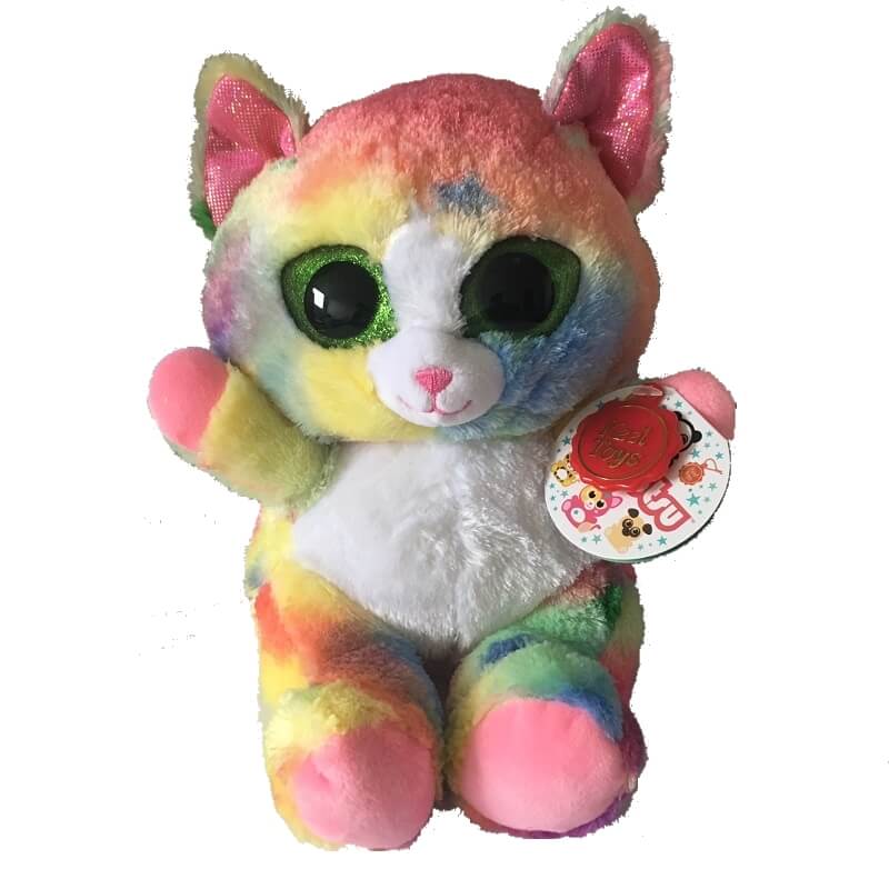 Peluche chat fashion aux gros yeux 20 cm Keel Toys