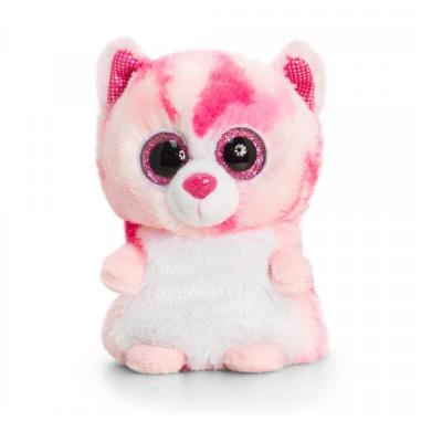 Peluche chat rose aux gros yeux Mini Motsu Keel Toys