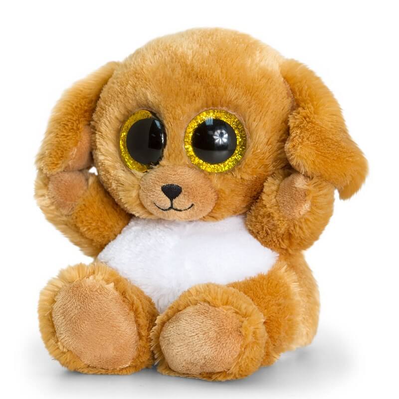 Peluche chien aux gros yeux 18 cm  Peluches et doudous sur