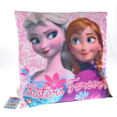 Coussin la reine des neiges sisters forever carré 38 cm.