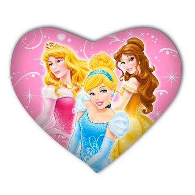 Coussin Princesses Disney cœur - Idée cadeau déco enfant au top !