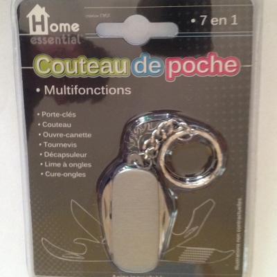 Couteau de poche multifonctions porte-clés