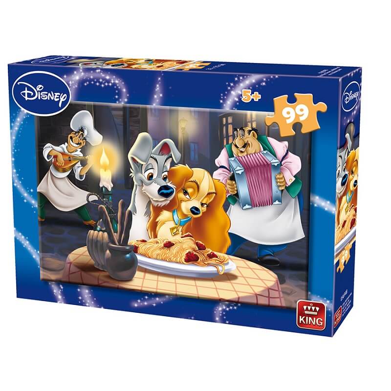 Disney la belle et le clochard puzzle 99 pieces king international 