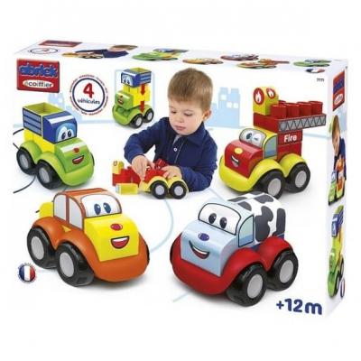 Ecoiffier coffret vehicules puzzle 3d maxi abrick fabrique en france