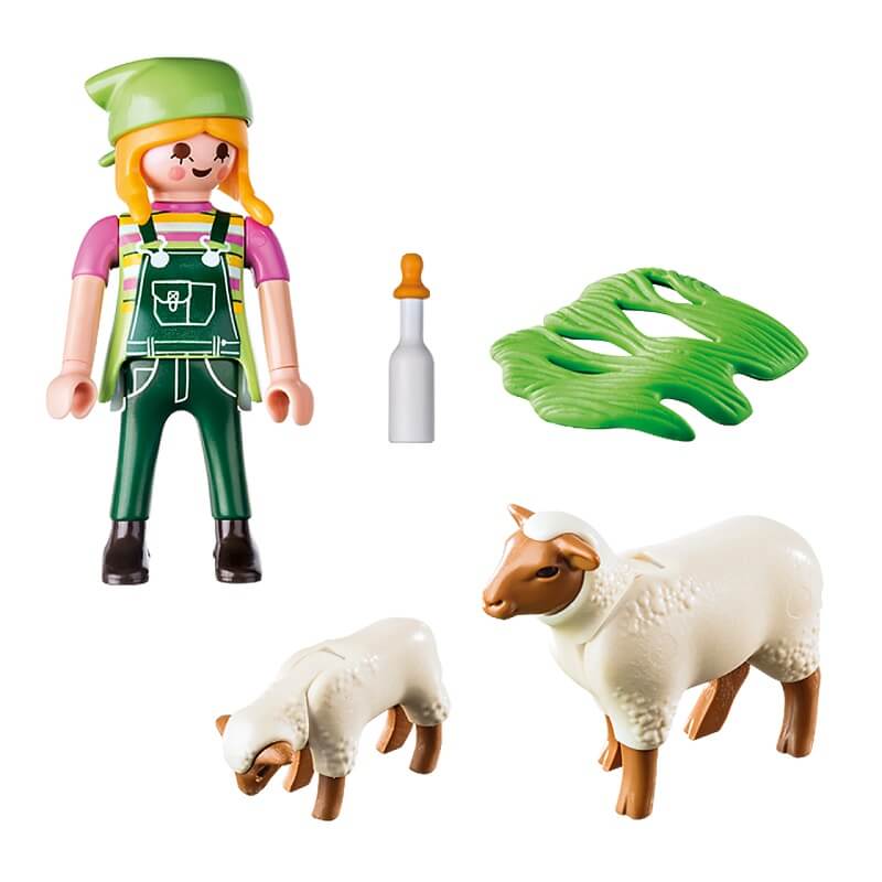Fermiere et les moutons playmobil
