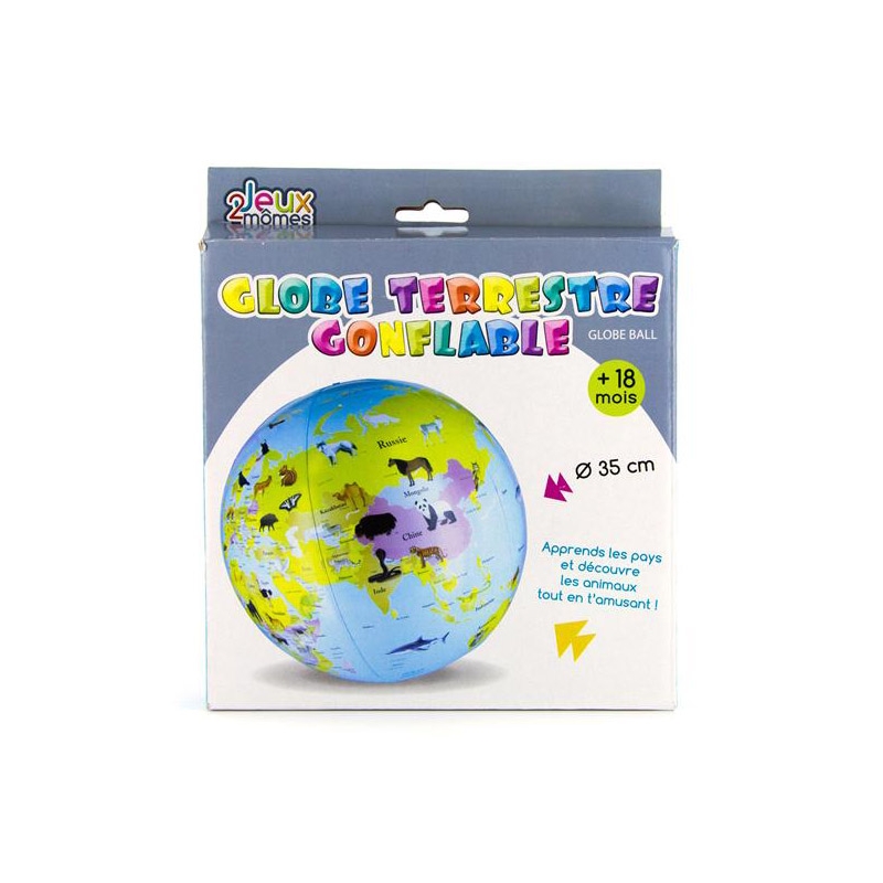 Globe terrestre gonflable de 35 cm