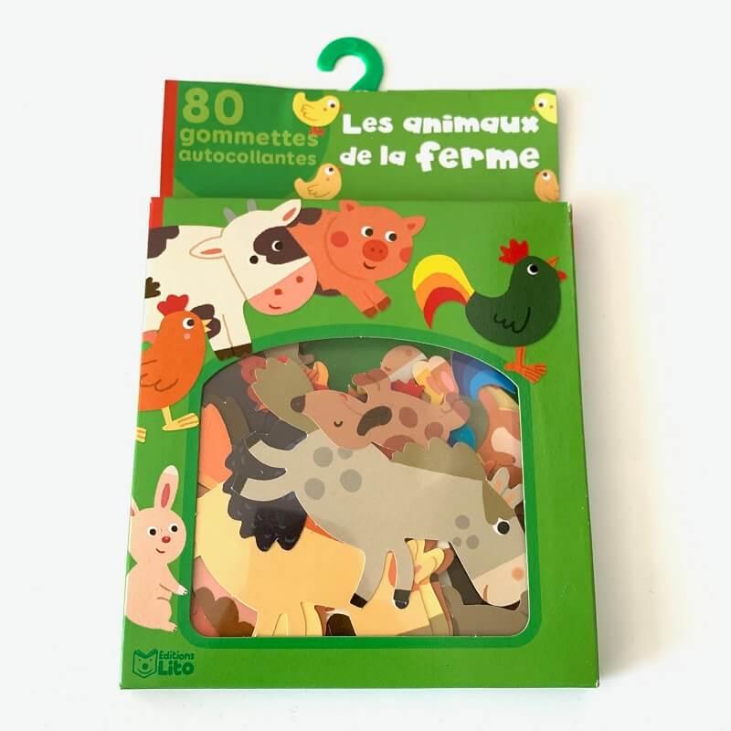 Pack de 80 gommettes Les animaux de la ferme