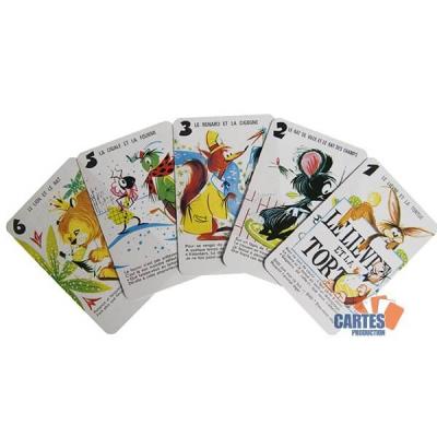 Jeu de 7 familles fables de la fontaine jeu de cartes enfant