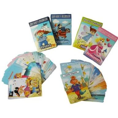 Jeu de 7 familles enfant chevalier pour les garçons. Mini jeu de