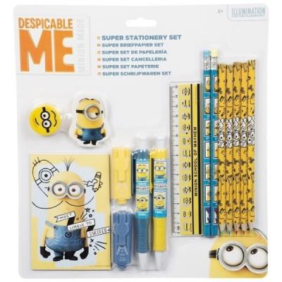 Set de papeterie Les Minions de 16 pièces.