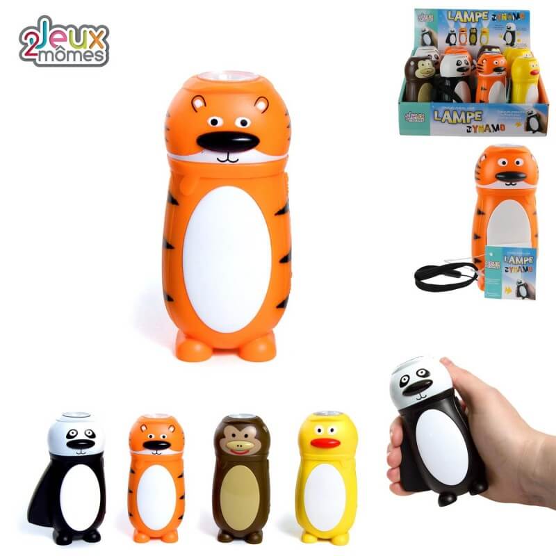 Lampe dynamo enfant les animaux