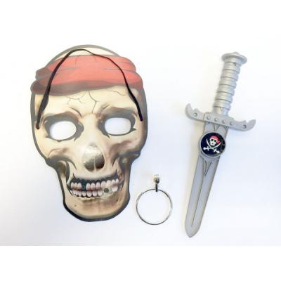 Kit pirate avec un masque, une épée et une boucle d'oreille