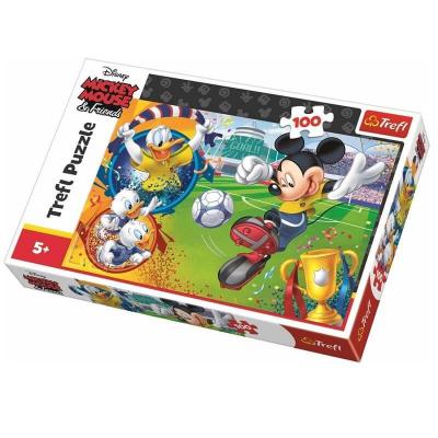 Puzzle Mickey footballeur Disney de 100 pièces