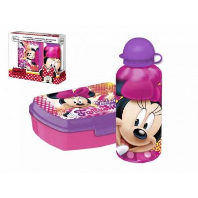 Minnie boite a gouter et gourde aluminium