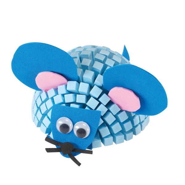 Mosaique mousse 3d animaux sourie loisir creatif enfant