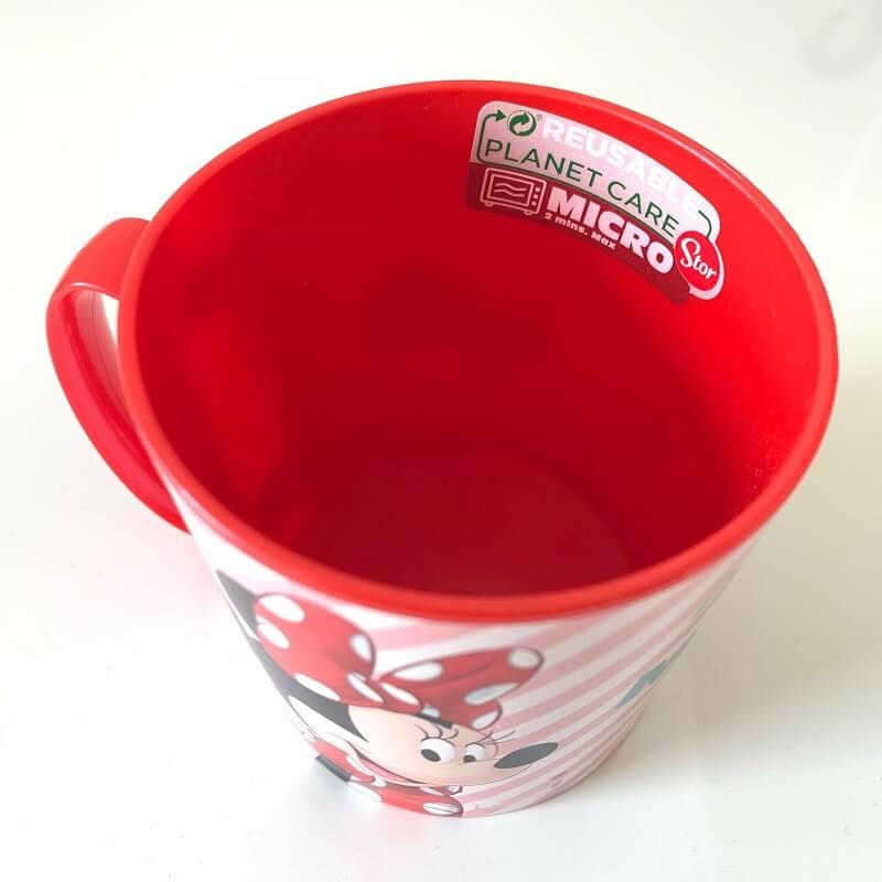 Tasse plastique micro-ondable rouge 350ml 6x9,5cm m-o INOMATA Japon