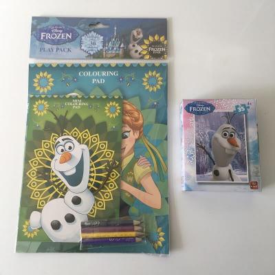 Pack créatif La reine des neiges - Un set de coloriages et 1 puzzle Olaf