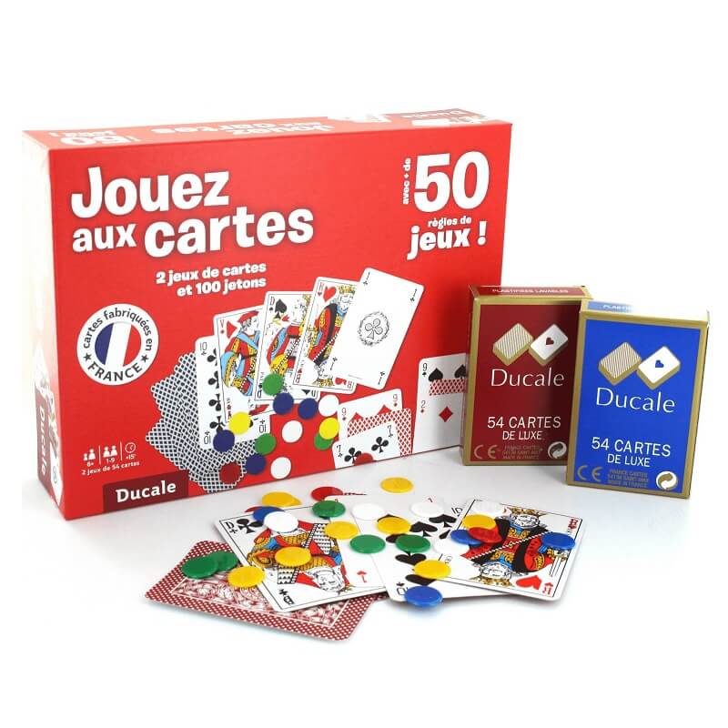 DUCALE BOITE PLASTIQUE - JEU DE CARTES - SOUS DISPLAY - FRANCE