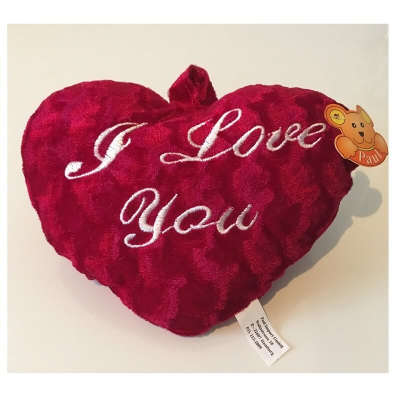 Peluche coeur I Love You pour dire je t'aime