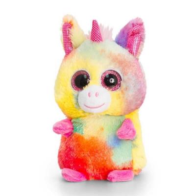 Peluche licorne multi-couleurs aux gros yeux Mini Motsu Keel Toys