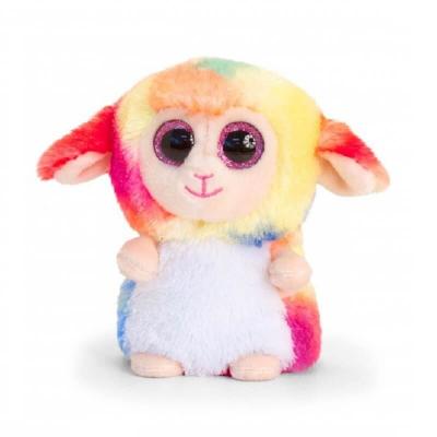 Peluche mouton arc en ciel aux gros yeux minimotsu keel toys