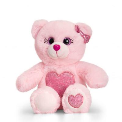 Peluche ours rose clair de grande qualité