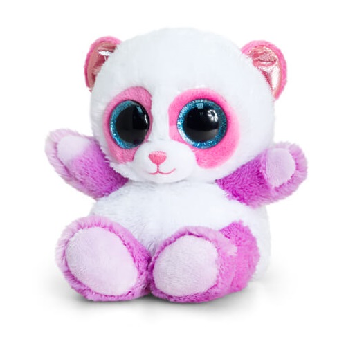 Ours blanc en peluche au point violet, jouet en peluche mignon