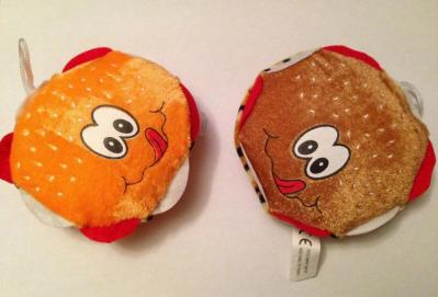 Peluches burger marron et orange