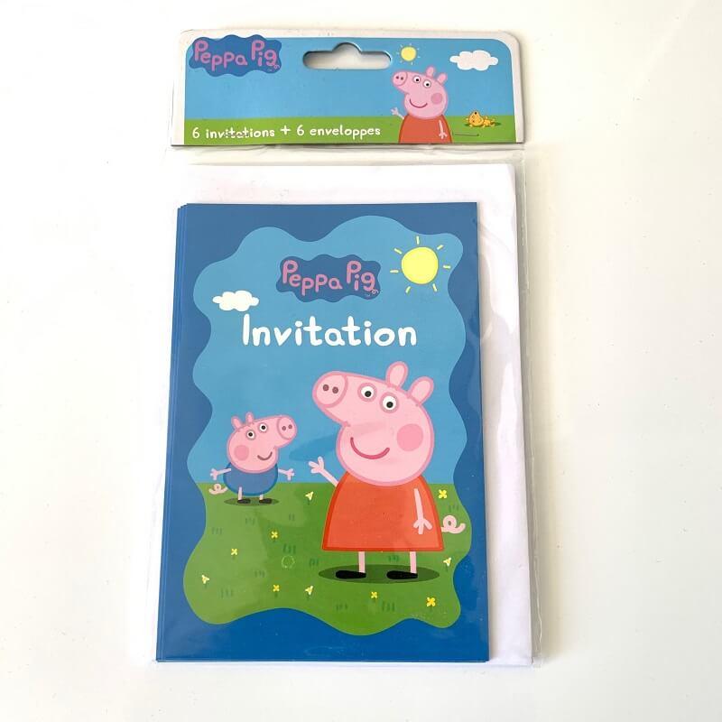 Peppa pig invitations anniversaire