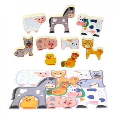 Puzzle animaux de la ferme play go pour enfants des 24 mois 1