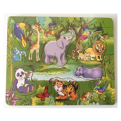 Puzzle en bois les animaux de la jungle