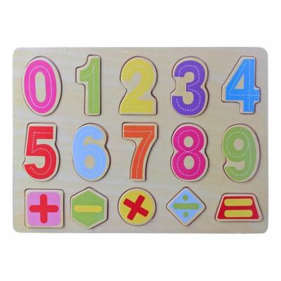 Puzzle enfant éducatif en bois pour apprendre les chiffres dés 24 mois