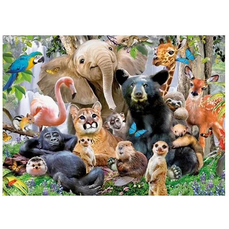 Puzzle les animaux de la jungle de 1000 pièces