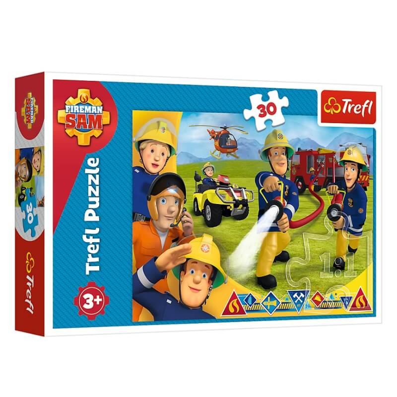 Puzzle Sam le pompier 30 pièces