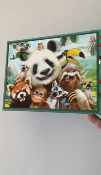Puzzle selfie au zoo image 3d presentation